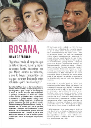 ROSANA MAMÁ DE FRANCA