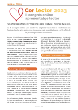 15 II CONGRÉS ONLINE COR LECTOR 2023